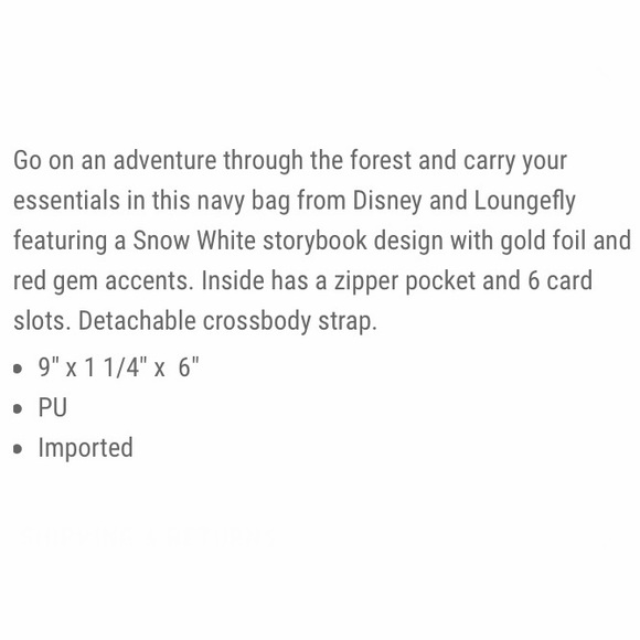 LOUNGEFLY DISNEY Snow White BAG, CARDHOLDER & PINS - Picture 8 of 16